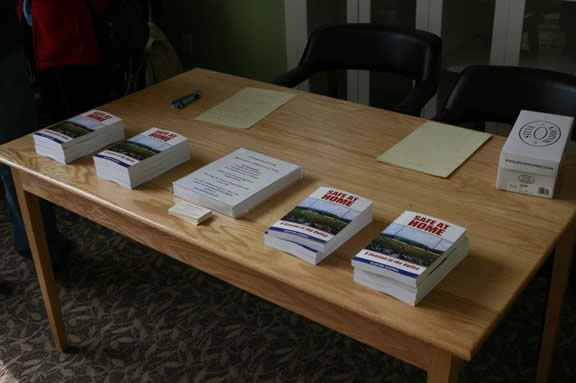 The books all ready to be sold and signed...
